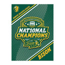North Dakota State University FCS Champions Metal Wall Sign, 11.5" x 15.5"
