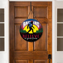 Texas Rangers Bigfoot Round Door Décor with Hanging Rope, 18x18