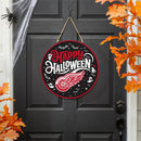 Detroit Red Wings Halloween Round Door Décor with Hanging Rope, 18x18
