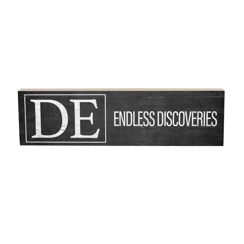 State Wooden Mantle Sign Delaware 18x5"
