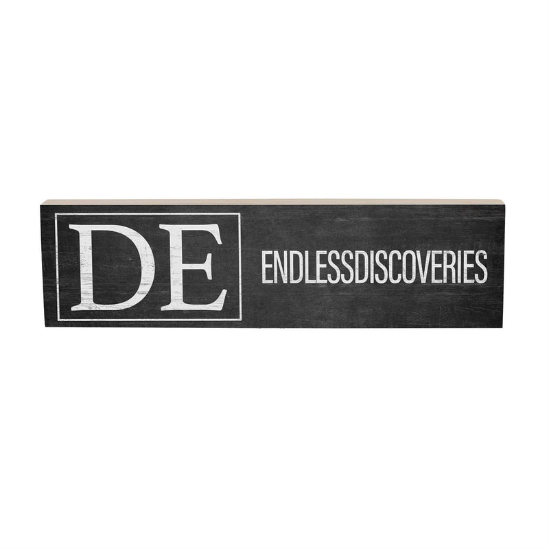 State Wooden Mantle Sign Delaware 18x5"
