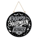 Los Angeles Kings Halloween Round Door Décor with Hanging Rope, 18x18