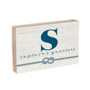 Coastal Wooden Plock Monogram Captain 12x8" S S