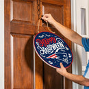 New England Patriots Halloween Round Door Décor with Hanging Rope, 18x18
