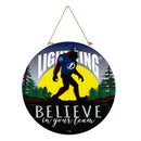 Tampa Bay Lightning Bigfoot Round Door Décor with Hanging Rope, 18x18