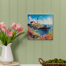 Coastal Wooden Wall Art Lighthouse 12x12"