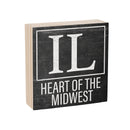 State Wooden Plock Illinois 6x6"