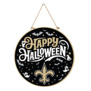New Orleans Saints Halloween Round Door Décor with Hanging Rope, 18x18