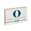Coastal Wooden Plock Monogram Captain 12x8" O O