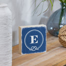 Coastal Wooden Plock Monogram Nautical 6" E E