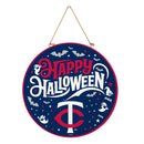 Minnesota Twins Halloween Round Door Décor with Hanging Rope, 18x18