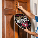 San Francisco 49ers Halloween Round Door Décor with Hanging Rope, 18x18