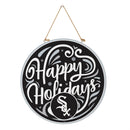 Chicago White Sox Holiday Round Door Décor with Hanging Rope, 18x18