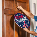 Atlanta Braves Halloween Round Door Décor with Hanging Rope, 18x18