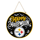 Pittsburgh Steelers Halloween Round Door Décor with Hanging Rope, 18x18