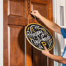 Pittsburgh Pirates Holiday Round Door Décor with Hanging Rope, 18x18