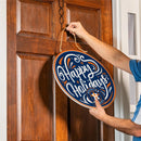 Houston Astros Holiday Round Door Décor with Hanging Rope, 18x18