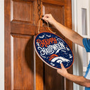 Denver Broncos Halloween Round Door Décor with Hanging Rope, 18x18