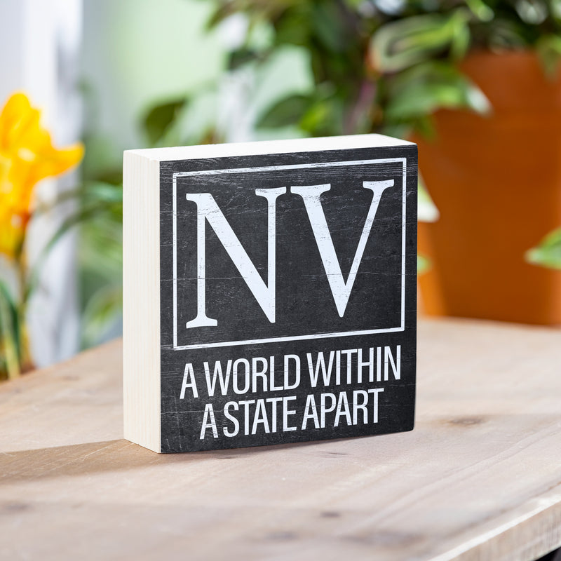 State Wooden Plock Nevada 6x6"