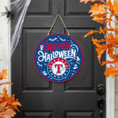 Texas Rangers Halloween Round Door Décor with Hanging Rope, 18x18