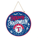 Texas Rangers Halloween Round Door Décor with Hanging Rope, 18x18