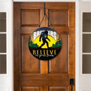 Milwaukee Brewers Bigfoot Round Door Décor with Hanging Rope, 18x18