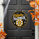 Boston Bruins Halloween Round Door Décor with Hanging Rope, 18x18