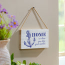 Coastal Wooden Sign Home Anchor 11x6"