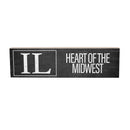 State Wooden Mantle Sign Illinois 18x5"