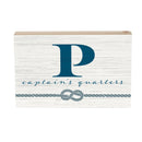 Coastal Wooden Plock Monogram Captain 12x8" P P