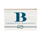 Coastal Wooden Plock Monogram Captain 12x8" B B