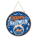 New York Mets Halloween Round Door Décor with Hanging Rope, 18x18