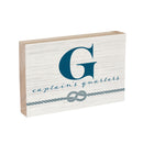 Coastal Wooden Plock Monogram Captain 12x8" G G