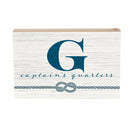 Coastal Wooden Plock Monogram Captain 12x8" G G