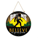 Boston Bruins Bigfoot Round Door Décor with Hanging Rope, 18x18
