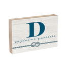 Coastal Wooden Plock Monogram Captain 12x8" D D