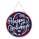 Washington Capitals Holiday Round Door Décor with Hanging Rope, 18x18