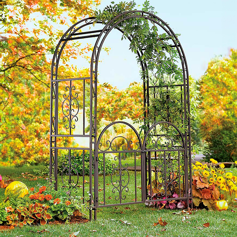 Montebello Iron Garden Arbor with Gate,50510