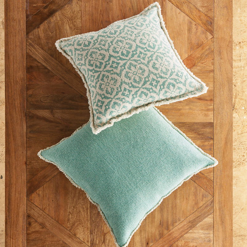 NAPA Home & Garden, WOVEN FRINGED SQUARE PILLOW,JM200BL