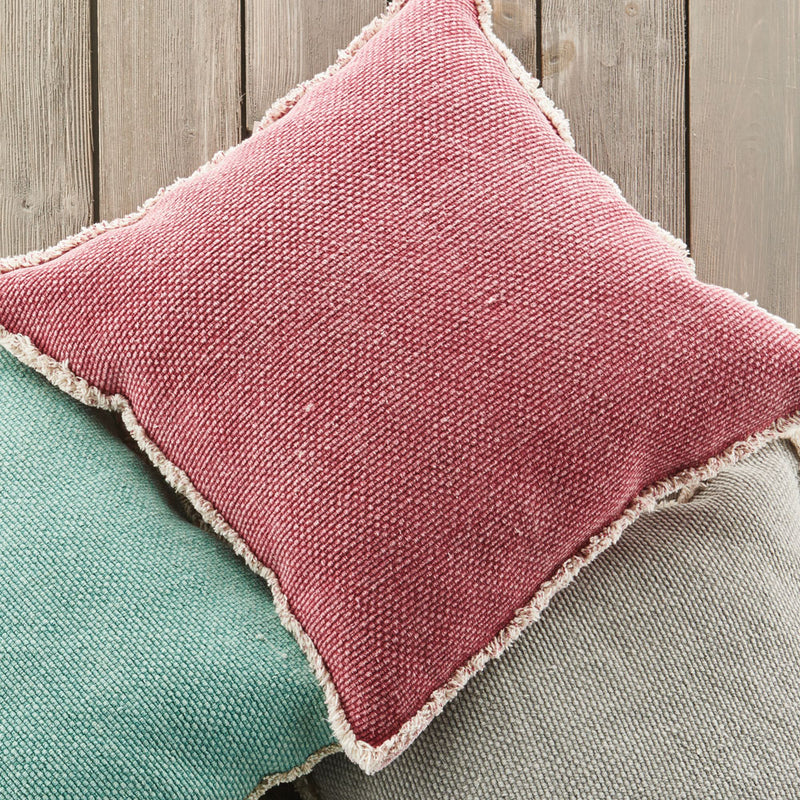 Woven Fringed 20" Square Pillow