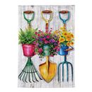 Garden Tool Trio Moire House Flag