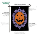 Haunted House Pumpkin Moire Flag Garden