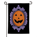 Haunted House Pumpkin Moire Flag Garden