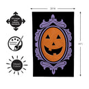 Haunted House Pumpkin Moire Flag House