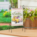 Yellow Easter Truck Moire Garden Flag