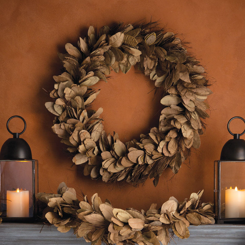 NAPA Home & Garden Pear Tree Leaves & Thatch Wreath Collection