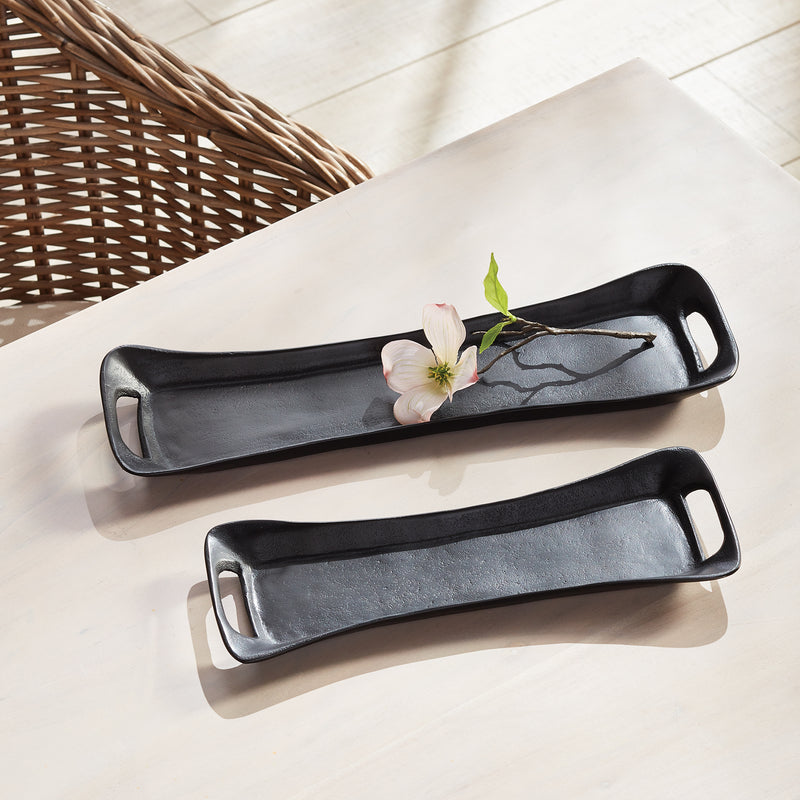 NAPA Home & Garden, SECILIA DECORATIVE TRAYS, SET OF 2,N2DK05BK