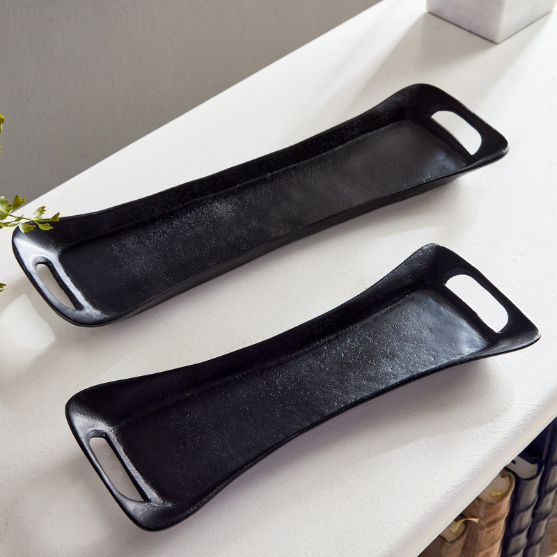NAPA Home & Garden, SECILIA DECORATIVE TRAYS, SET OF 2,N2DK05BK