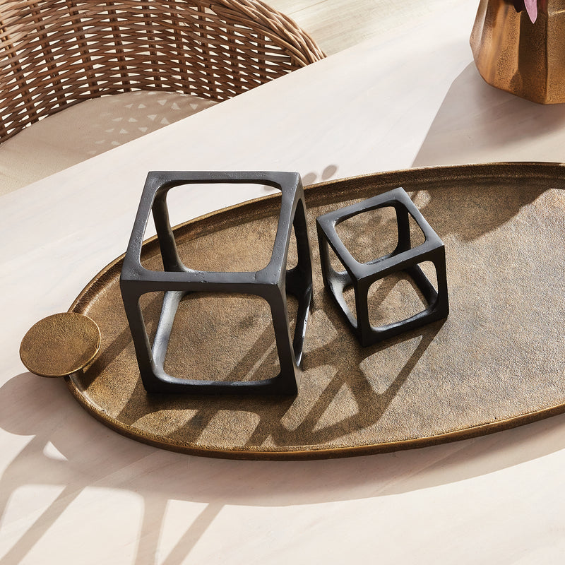NAPA Home & Garden, CUBIST SCULPTURES, SET OF 2,N2DK19BK