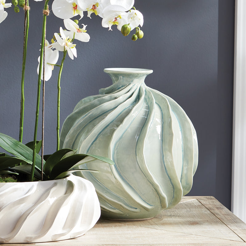 NAPA Home & Garden, ONDULATA VASE 14",N2MG17BLL